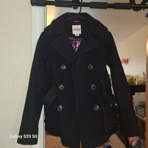 Hydraulic brand black pea coat